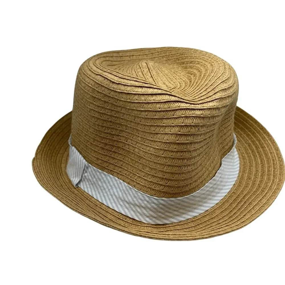 Tommy Bahama Kids Tan Straw Hat Fedora Beach Accessories Boys Vacation